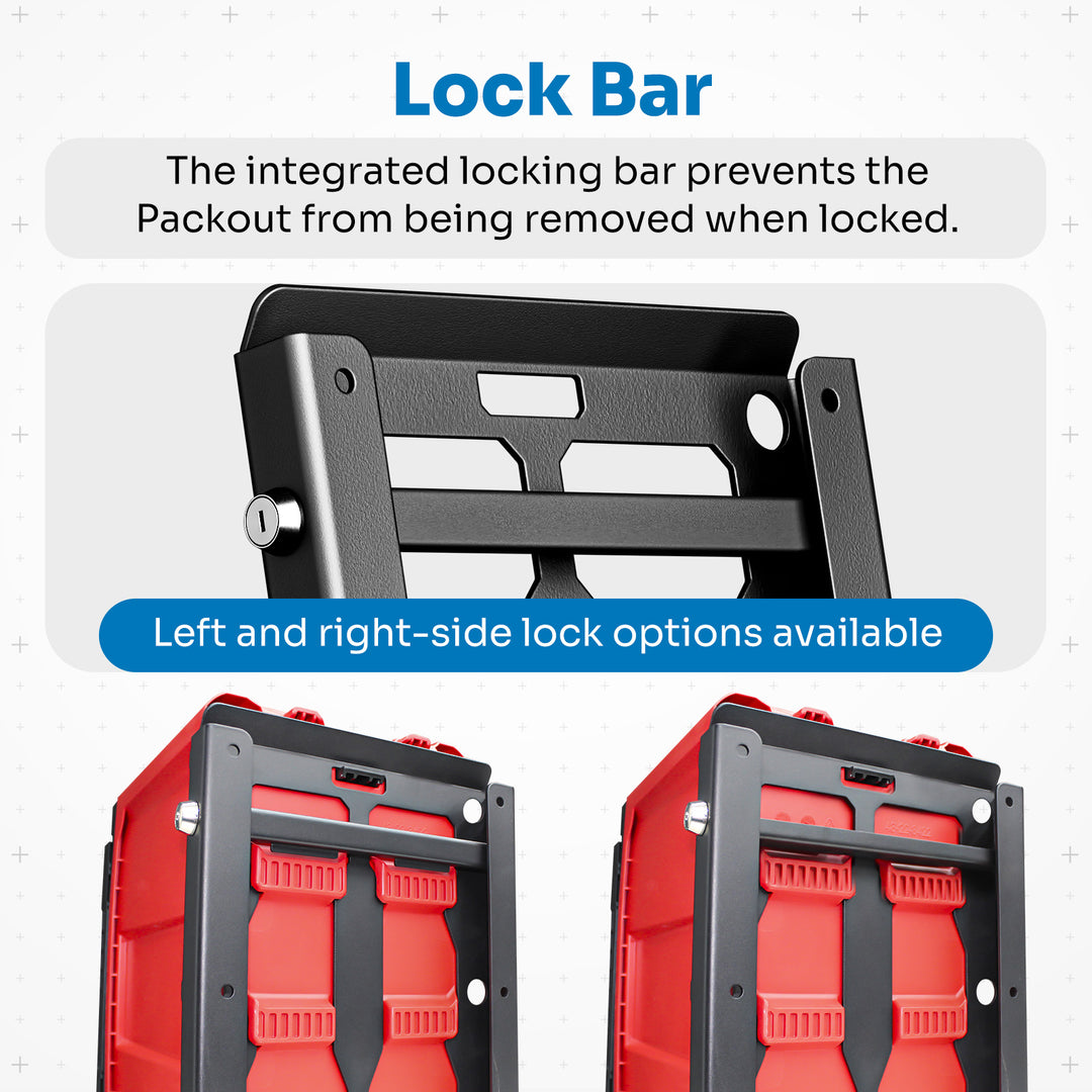 Integral Locking Plate - Universal - Compatible with Milwaukee Tool Packout Organizers