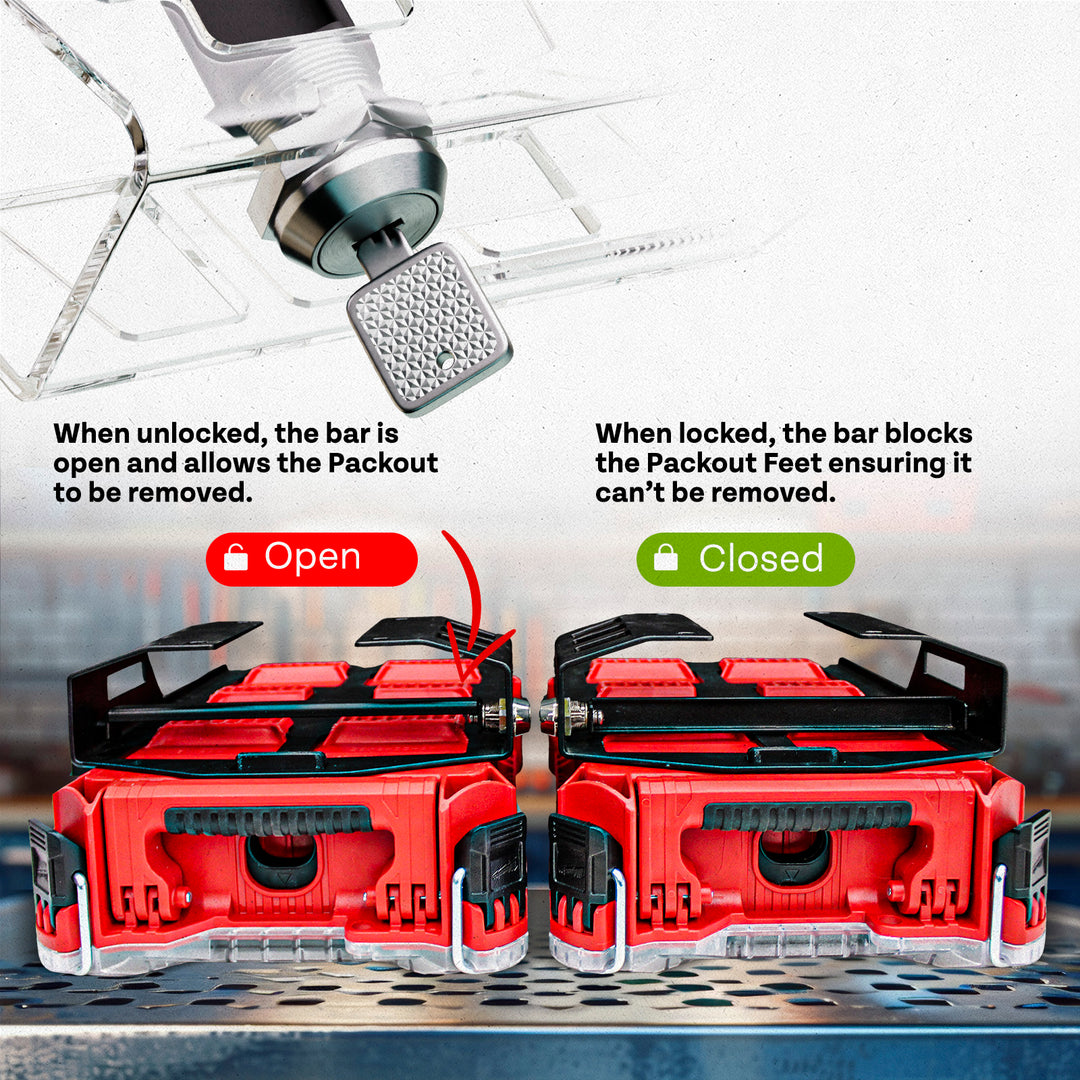 Integral Boxlink Plate (Half) - Ford F150 & RAPTOR (2015+), Super Duty (2017+) - Compatible with Milwaukee Tool Packout Organizers