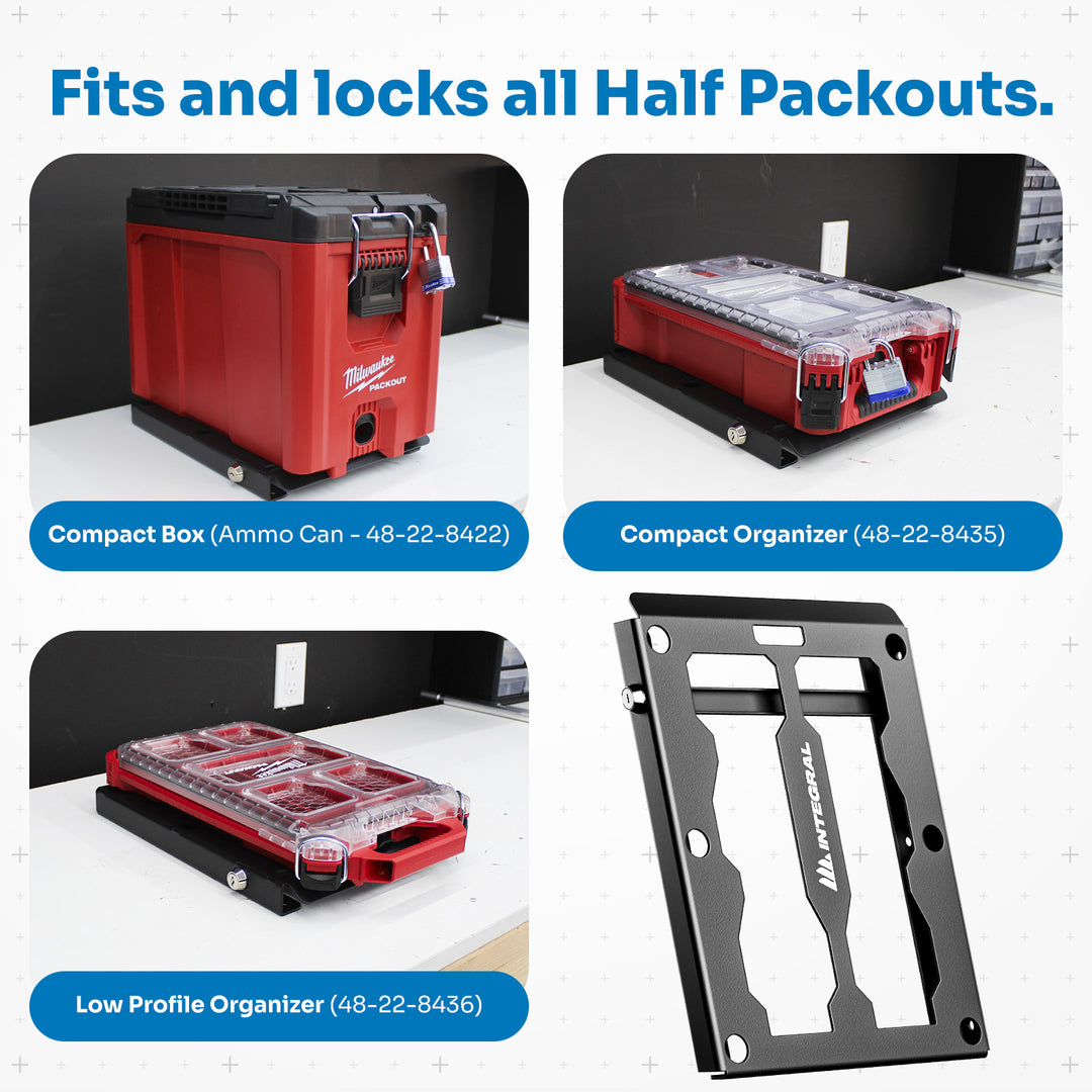 Integral Locking Plate - Universal - Compatible with Milwaukee Tool Packout Organizers
