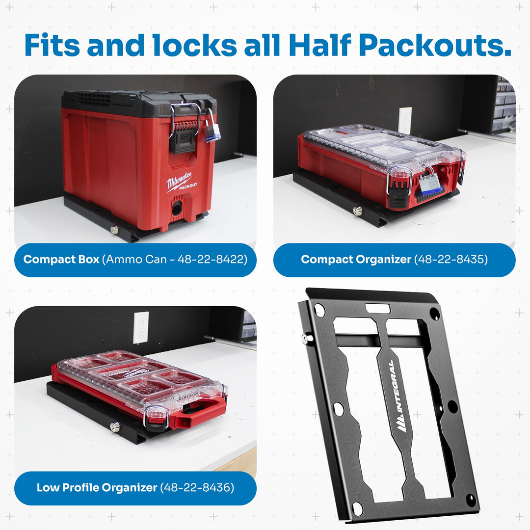Integral Locking Plate - Universal - Compatible with Milwaukee Tool Packout Organizers