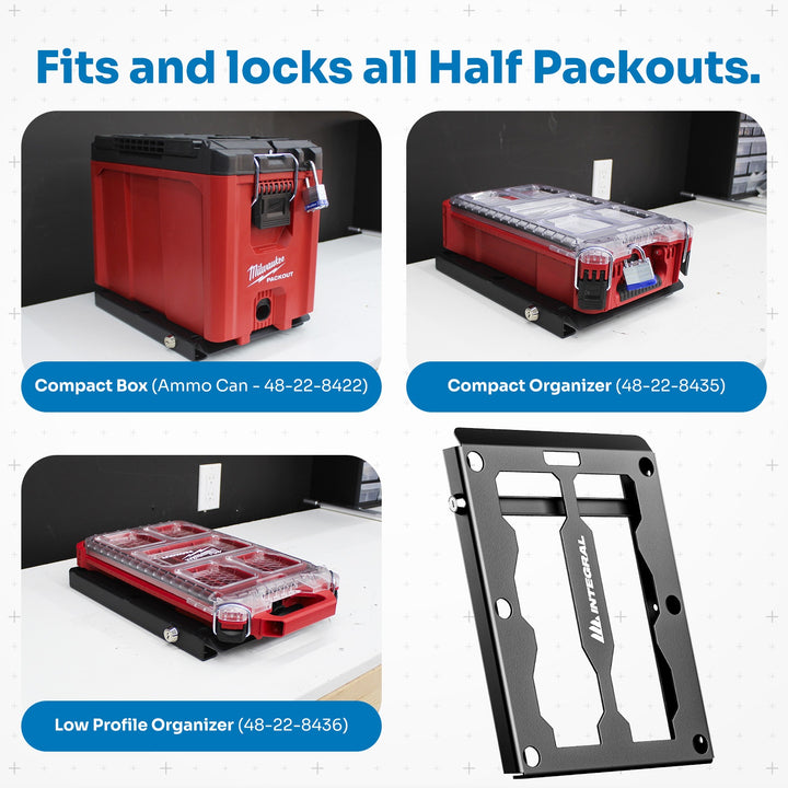 Integral Locking Plate - Universal - Compatible with Milwaukee Tool Packout Organizers