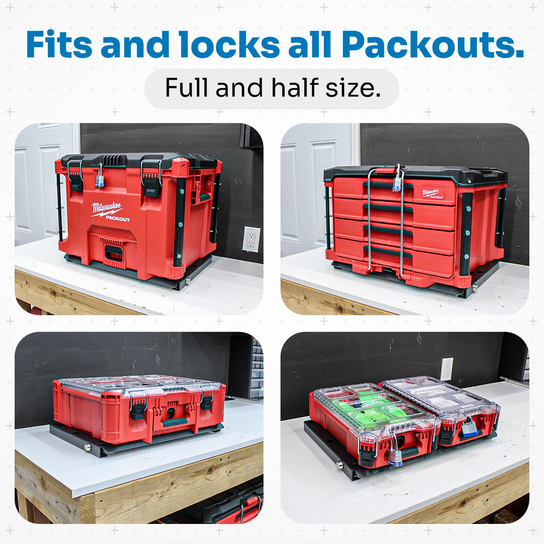 Integral Locking Plate - Universal - Compatible with Milwaukee Tool Packout Organizers