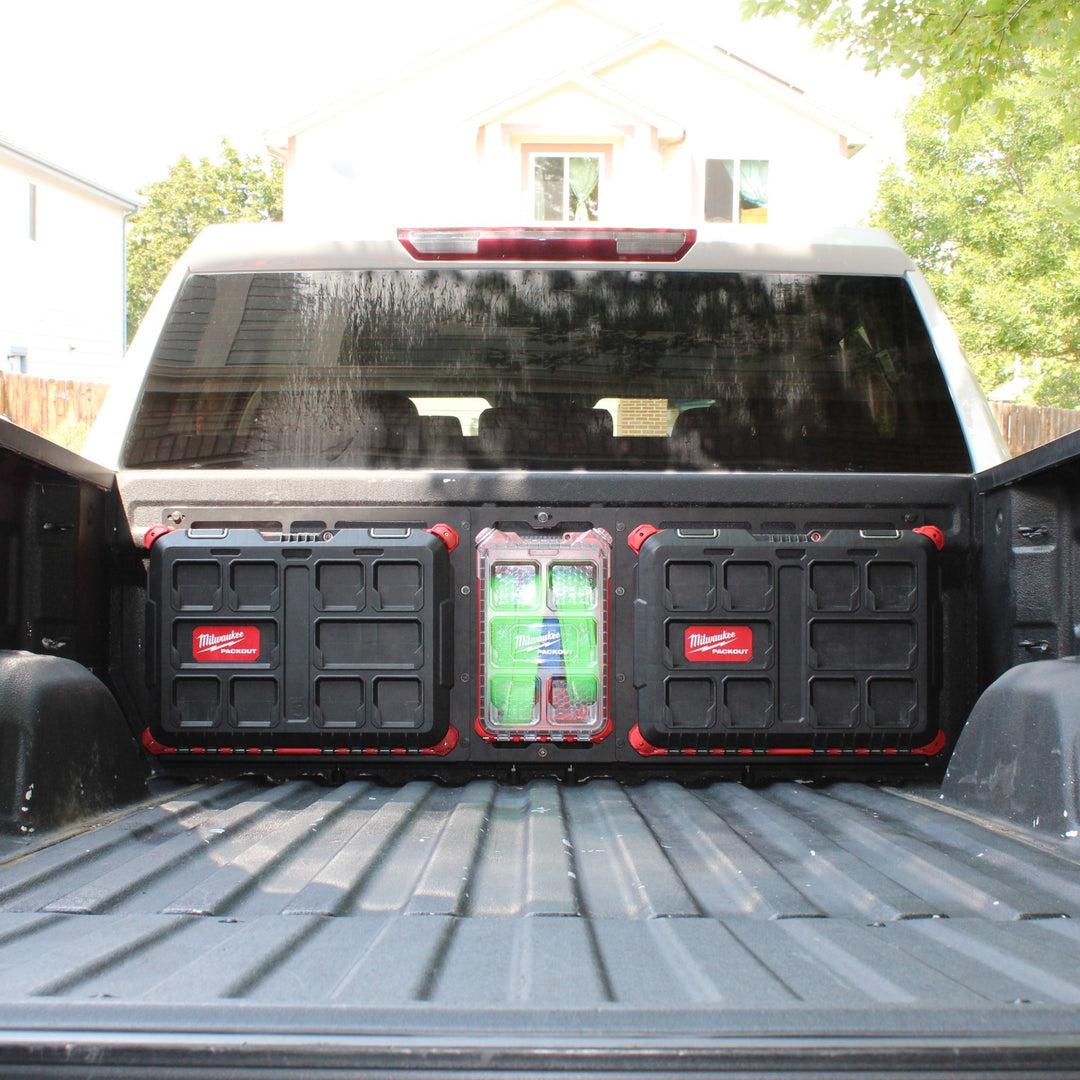 Integral Bulkhead Plate - Chevrolet Silverado & GMC Sierra 1500 (2019+) & HD (2020+) - Compatible with Milwaukee Tool Packout Organizers