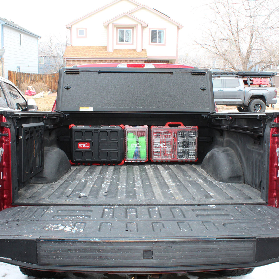 Integral Bulkhead Rail with Panel Kit - F150/Raptor (2015+) - Compatible with Milwaukee Tool Packout Organizers