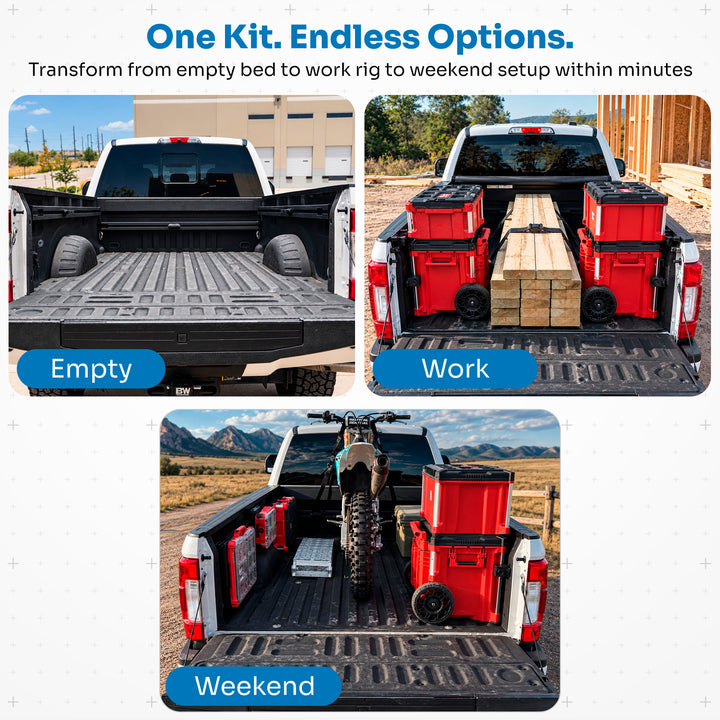 Integral Rails - Bedside Rail System - Ford Super Duty 2017+ 6.75' Bed
