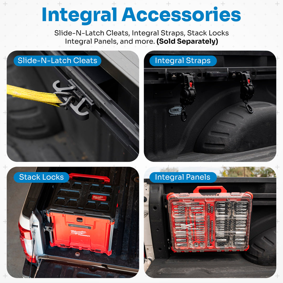 Integral Rails - Bedside Rail System - Ford Super Duty 2017+ 6.75' Bed