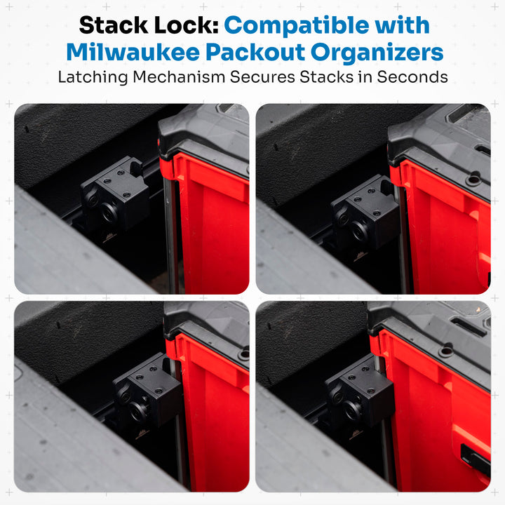 Latch-N-Stow - Stack Lock Toolbox System - Compatible with Integral Rails