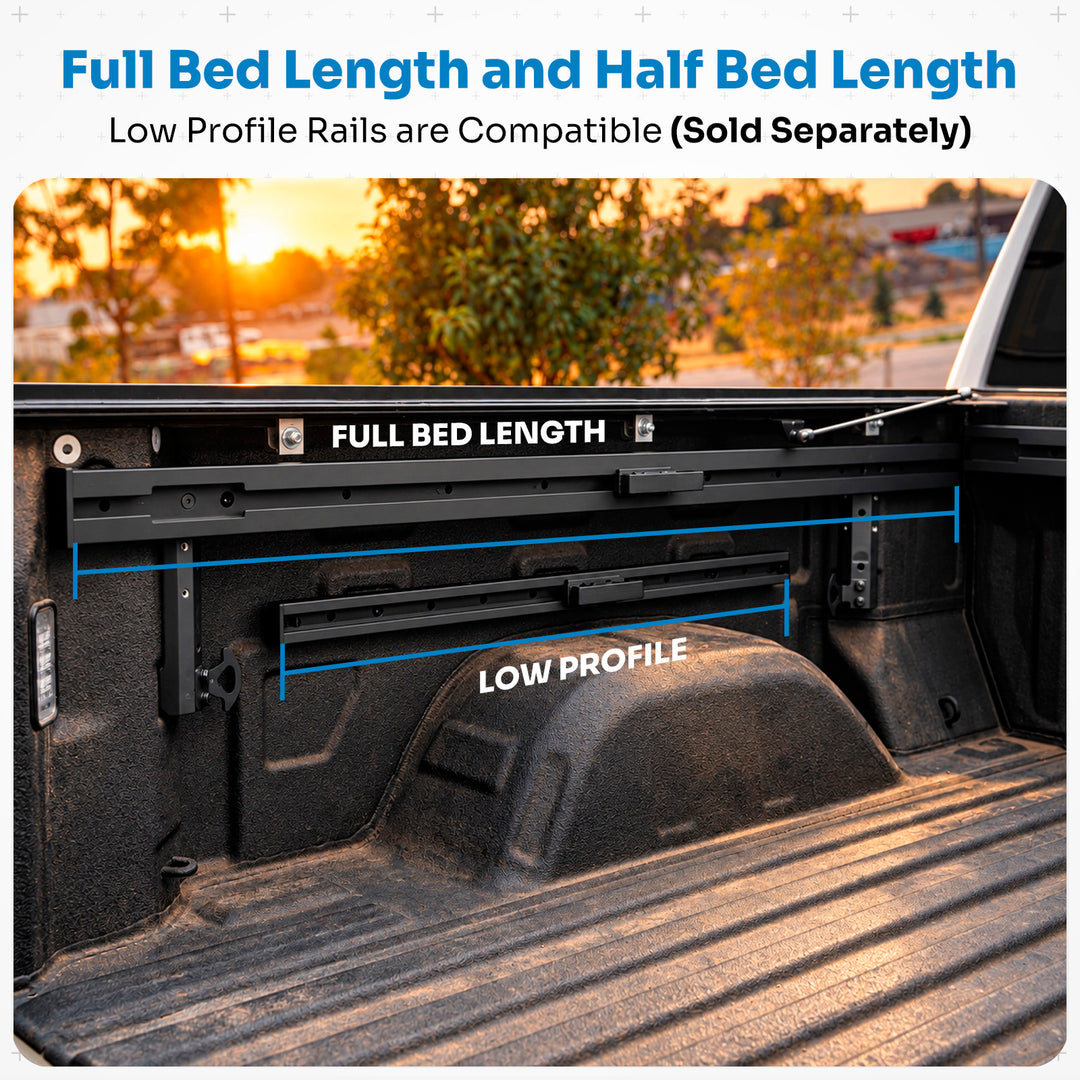 Integral Rails (Full Length) - Bedside Rail System - Chevrolet & GMC 2500/3500 (2020+ 6'10" Bed)