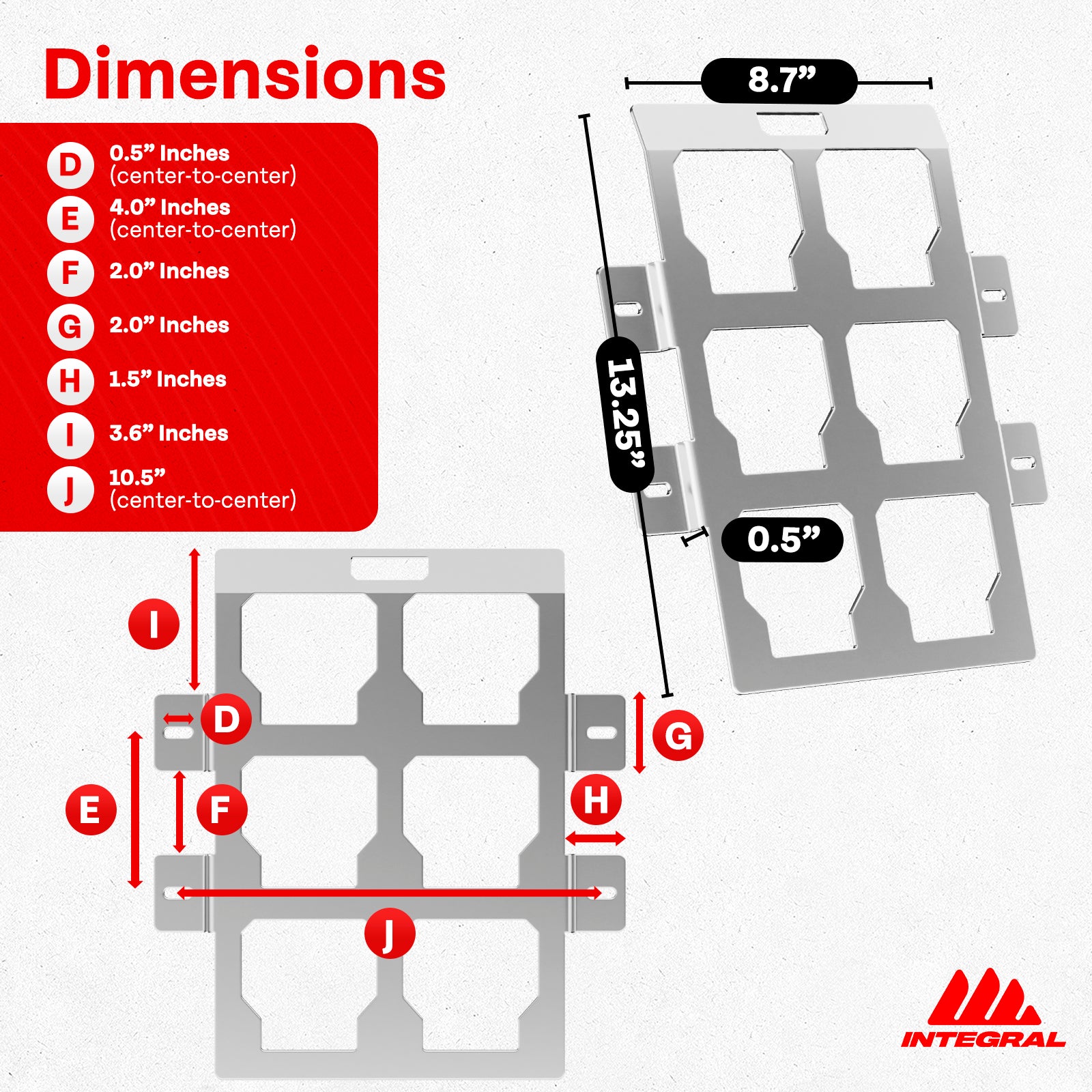 Integral Plates - Universal - Compatible with Milwaukee Tool