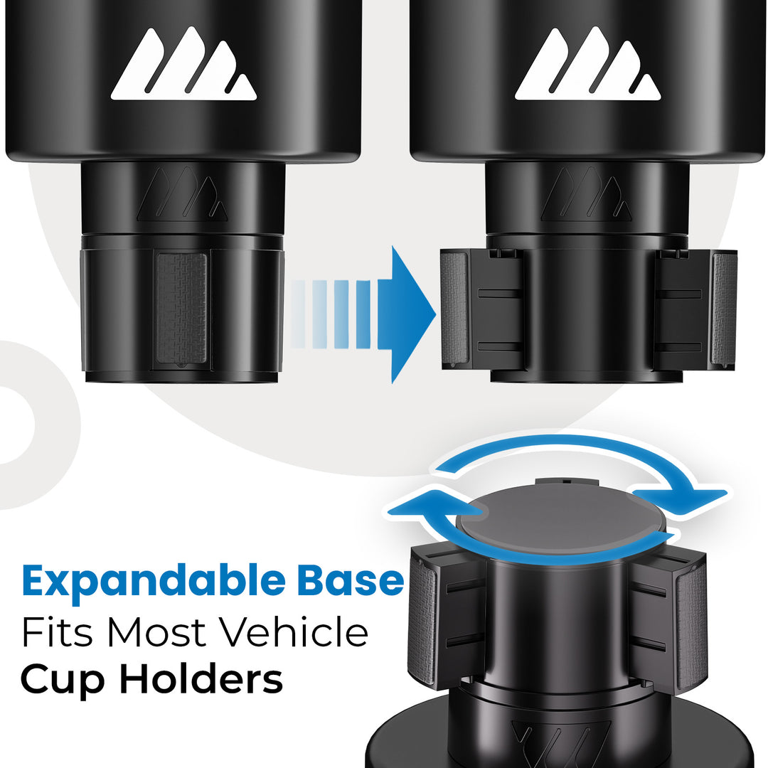 Auto bekerhouder expander, 4-in-1 multifunctionele auto bekerhouder extender adapter met verstelbare basis 360 graden rotatie lade Auto bekerhouder expander, 4-in-1 multifunctionele auto bekerhouder extender adapter met verstelbare basis 360 graden rotatie lade