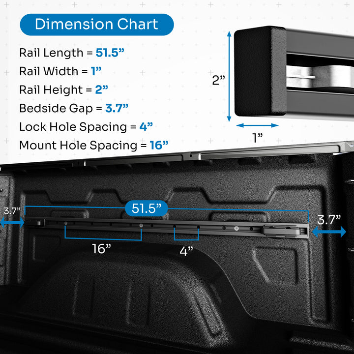 Integral Rails - Bedside Rail System - Chevrolet Silverado & GMC Sierra 2500/3500 2020+