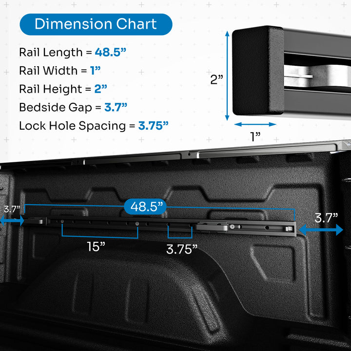 Integral Rails - Bedside Rail System - Chevrolet Silverado & GMC Sierra 1500 (2019+)