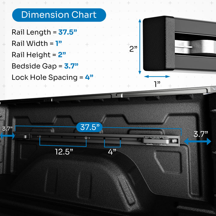 Integral Rails - Bedside Rail System - Chevrolet Silverado & GMC Sierra 1500 (2019+)