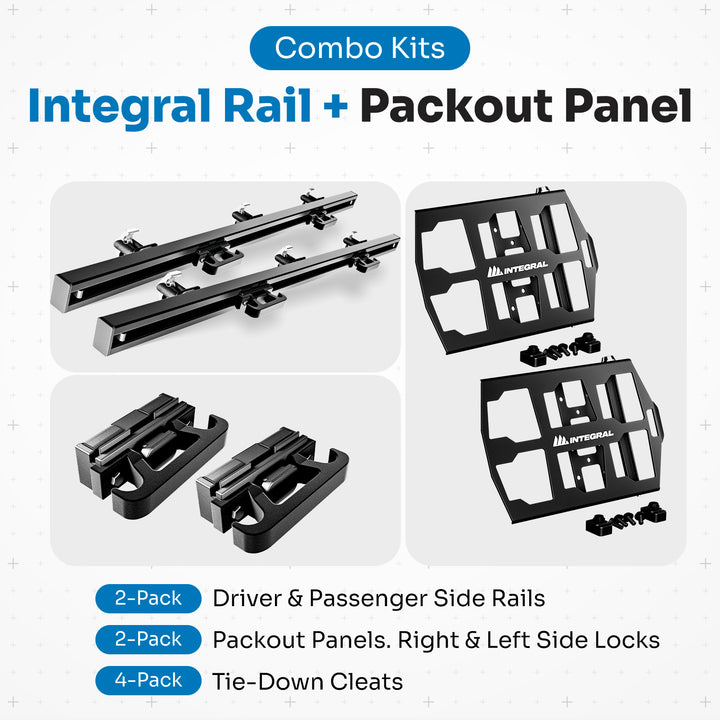 Integral Rails + Packout Panel Kit - Chevrolet Silverado & GMC Sierra 2500/3500 (2020+ 6'9" Bed Only)