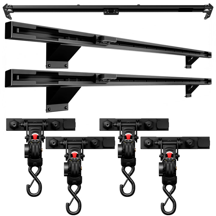 Integral Rail Full Bed Kit + Swivel Strap Bundle - Ford Super Duty (8' Bed)