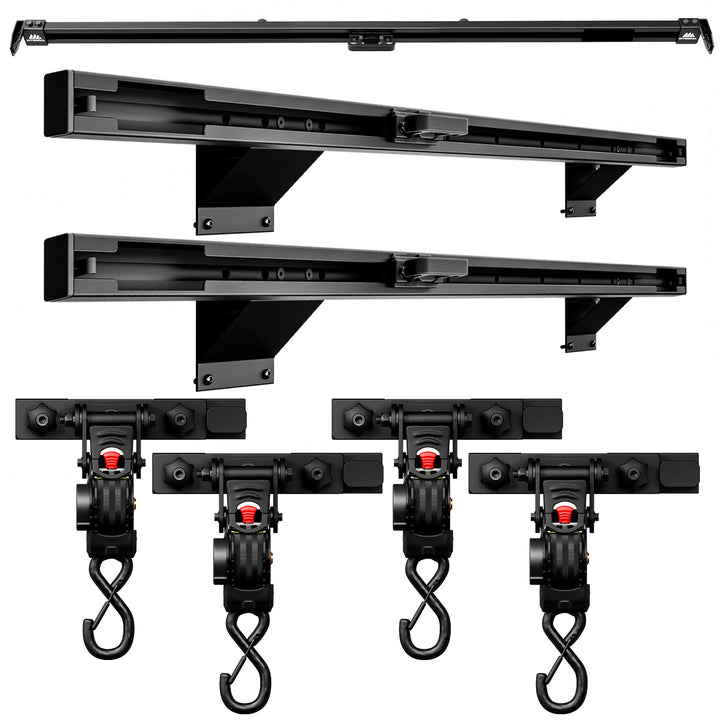 Integral Rail Full Bed Kit + Swivel Strap Bundle - Ford F150 (5.5' Bed)