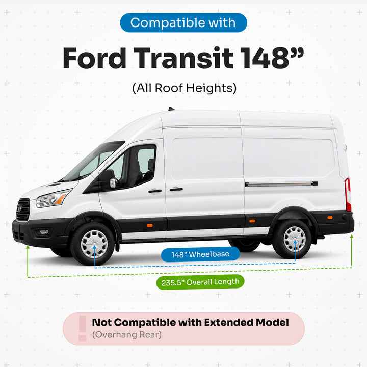 Integral Rail Kit - Ford Transit Van 2014+ (148" Wheelbase)