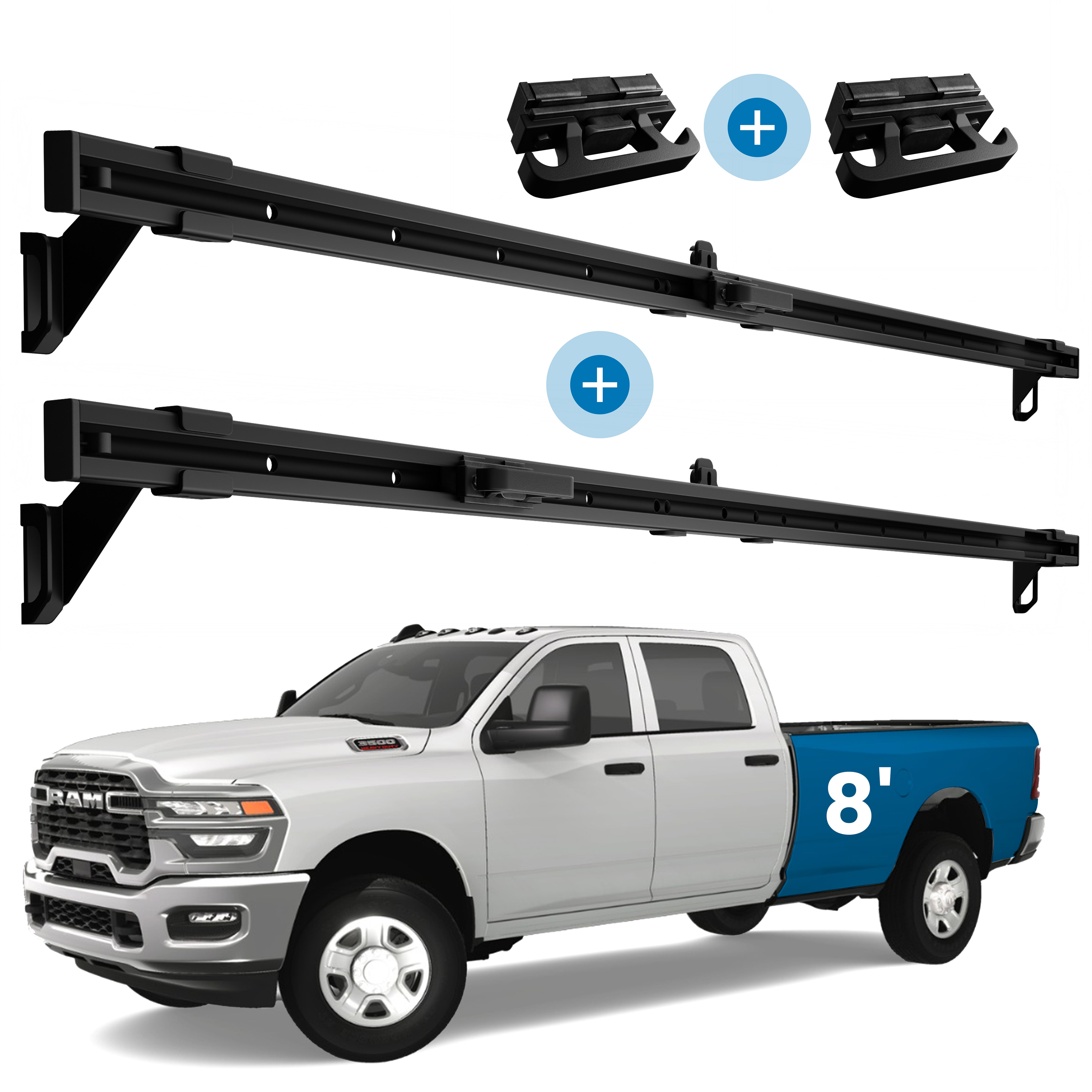 Ram Bed Rails Integral Rail Kit - RAM 2019+ HD (Long Bed 8') – Integral Truck
