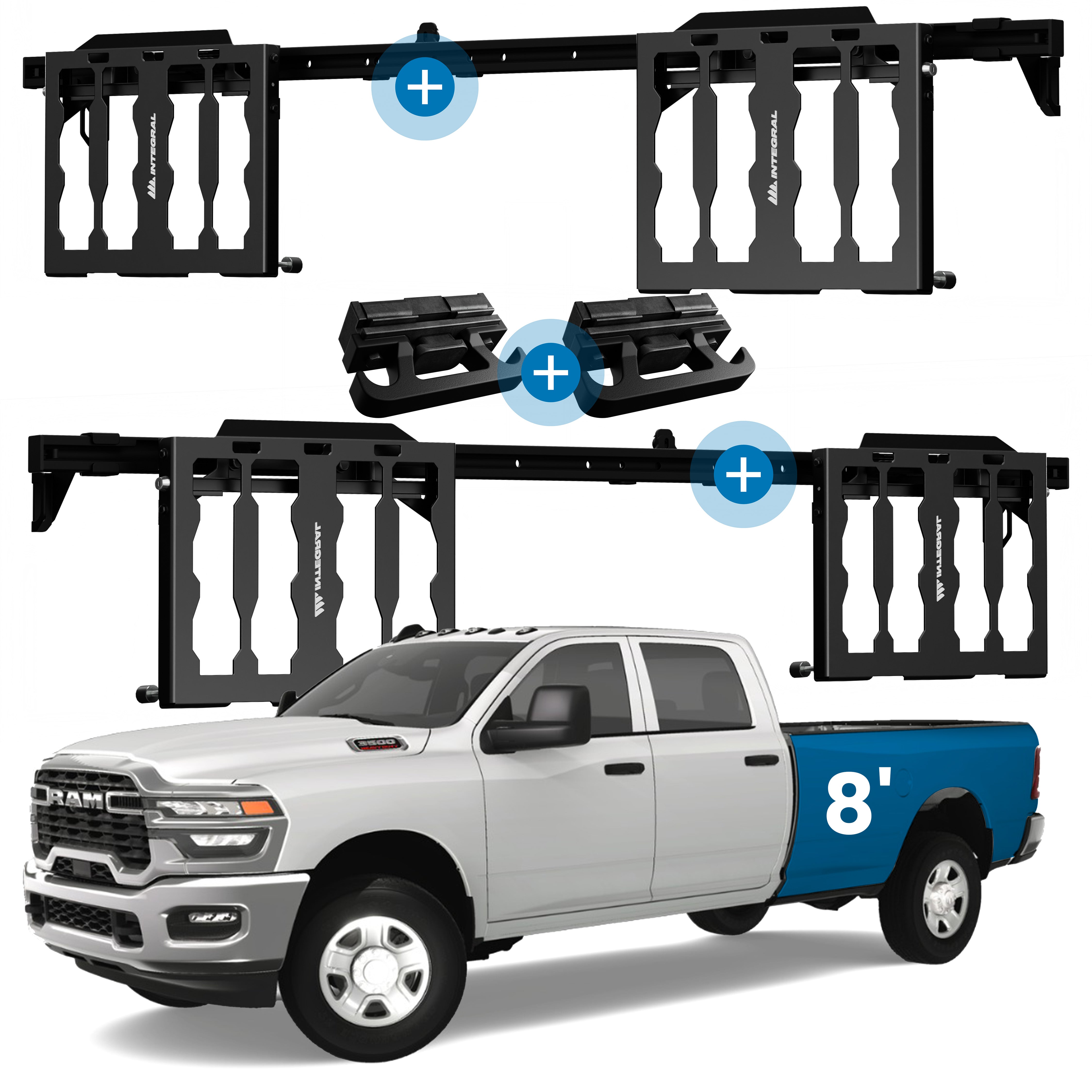 Integral Rails + Full Panel Kit (x2) - RAM 2019+ HD (Long Bed 8 ...