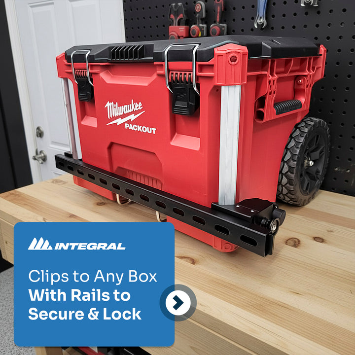 Stack Lock - Rail Latch Mount - Compatible with Milwaukee Tool Packout Organizers