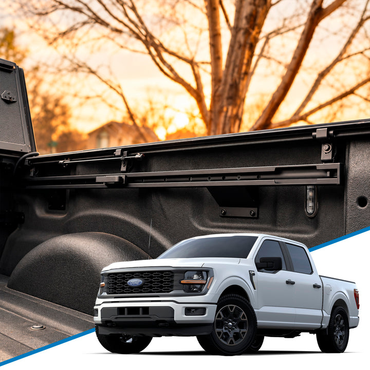 Integral Rails + Tie-down Cleats - Ford F150 & Raptor 2015+ (5.5' Bed Only)
