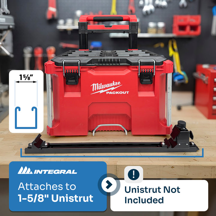 Stack Lock - Rail Latch Mount - Compatible with Milwaukee Tool Packout Organizers